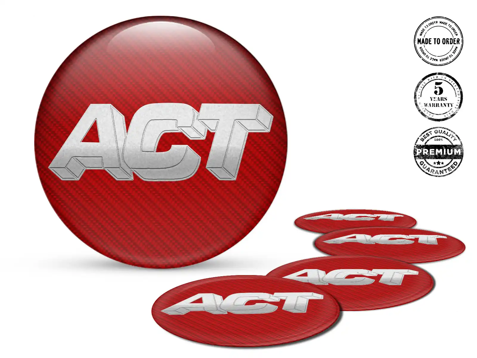ACT Wheel Sticker Logo Resin Domed Design